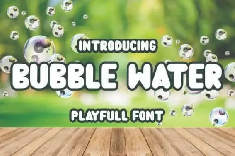 Bubble Water Display font
