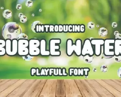 Bubble Water Display font