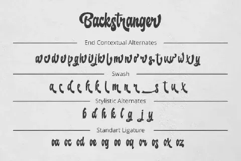 Backstranger – Bold Script font