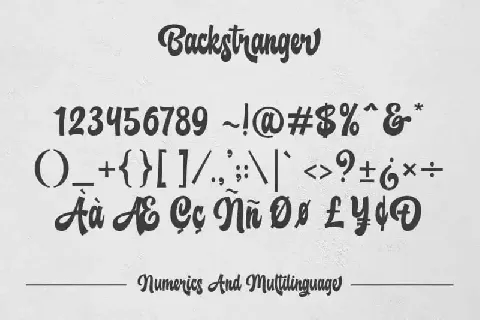 Backstranger – Bold Script font