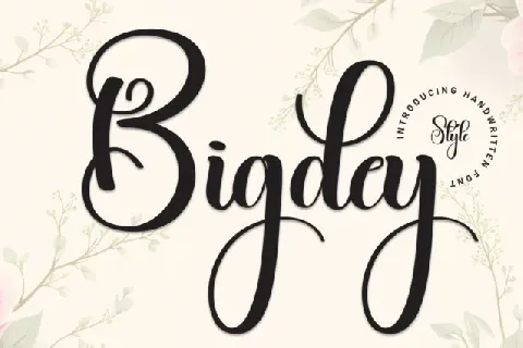 Bigdey Script font