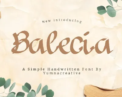 Balecia font