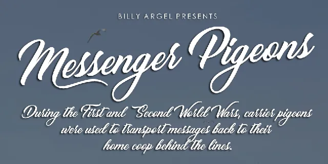 Messenger Pigeons Personal Use font