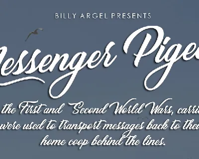 Messenger Pigeons Personal Use font