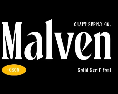 Malven Serif font