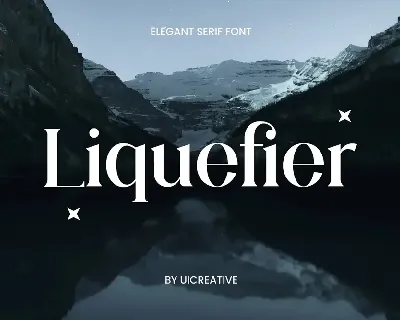 Liquefier font