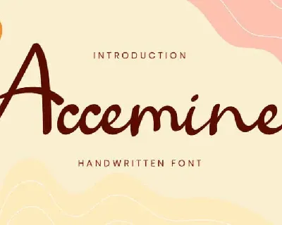 Accemine Script font