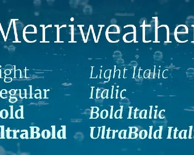 Merriweather Serif Family font