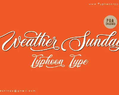 Weather Sunday font