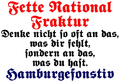 Fette National Fraktur font