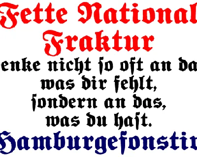 Fette National Fraktur font