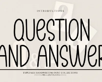 Question And Answer font