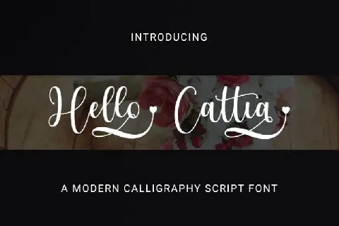 Hello Cattia Calligraphy font