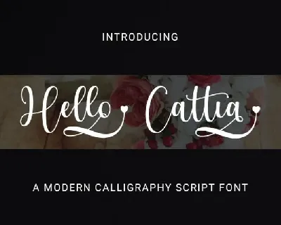 Hello Cattia Calligraphy font
