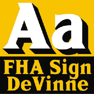 FHA Sign DeVinneNC font