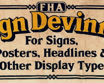 FHA Sign DeVinneNC font