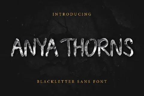 Anya Thorns Grunge font