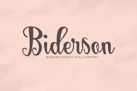 Biderson Script font