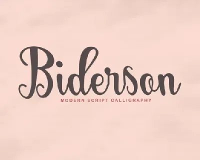 Biderson Script font