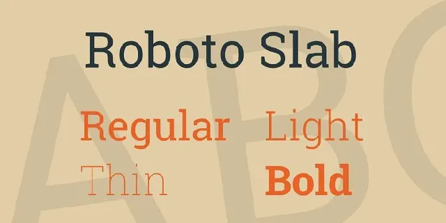Roboto Slab font