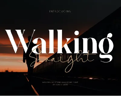 Walking Straight Duo font