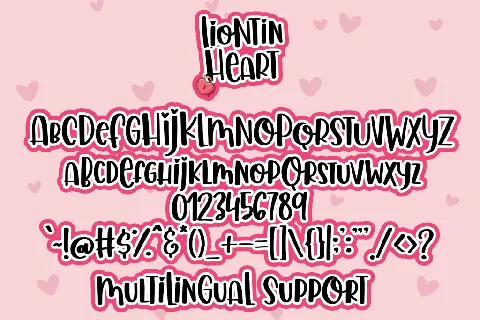 Liontin Heart font