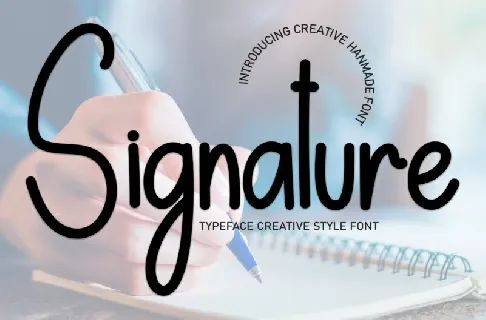 Signature Handwritten Typeface font