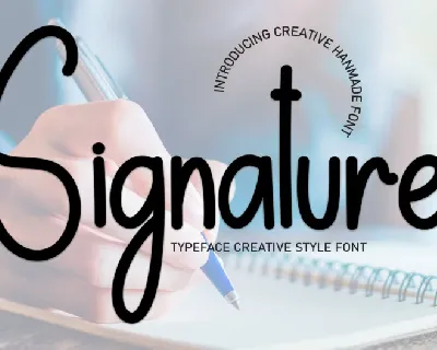 Signature Handwritten Typeface font