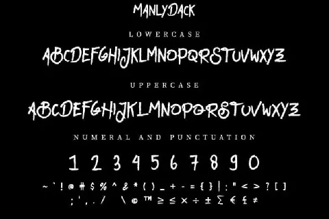 Manly Dack Grunge Script font