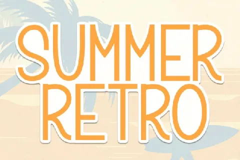Summer Retro Display font