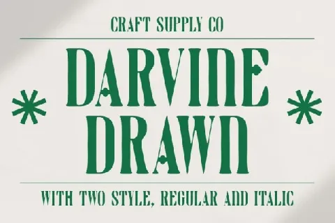 Darvine Drawn font