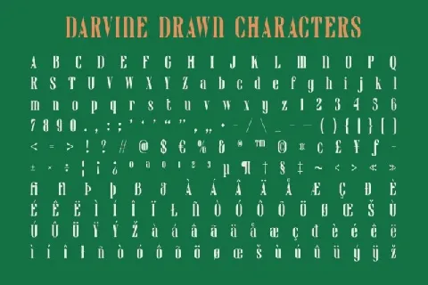 Darvine Drawn font