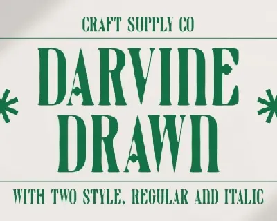 Darvine Drawn font