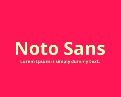 Noto Sans Family font