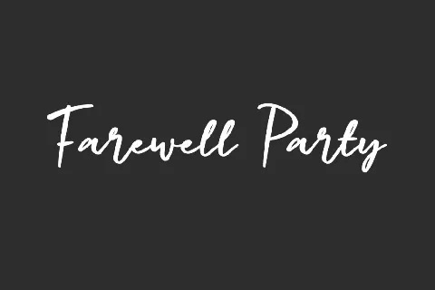 Farewell Party Demo font