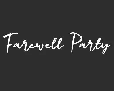 Farewell Party Demo font