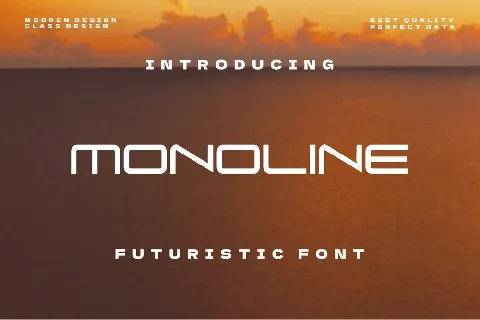 Monoline font