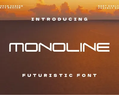 Monoline font