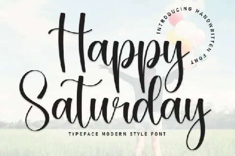 Happy Saturday Script font