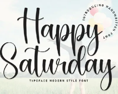 Happy Saturday Script font