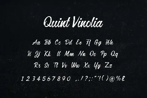 Quint Vinolia font