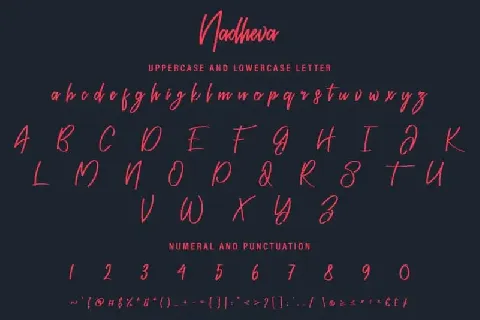 Nadheva Modern Calligraphy font
