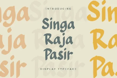 Singa Raja Pasir font