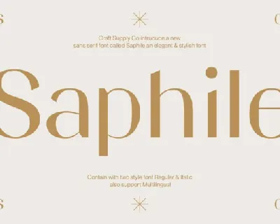 Saphile font