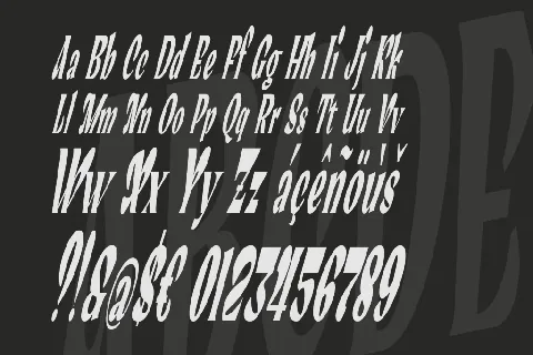 Slantdera font