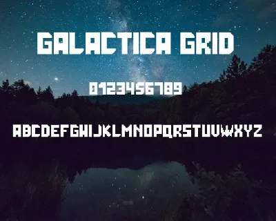 Galactica Grid font