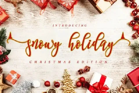 Snowy Holiday Calligraphy font