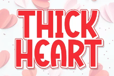 Thick Heart Display font