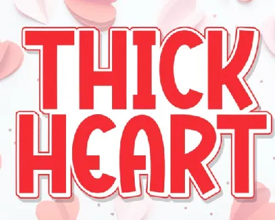 Thick Heart Display font