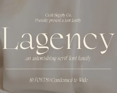 Lagency Serif font